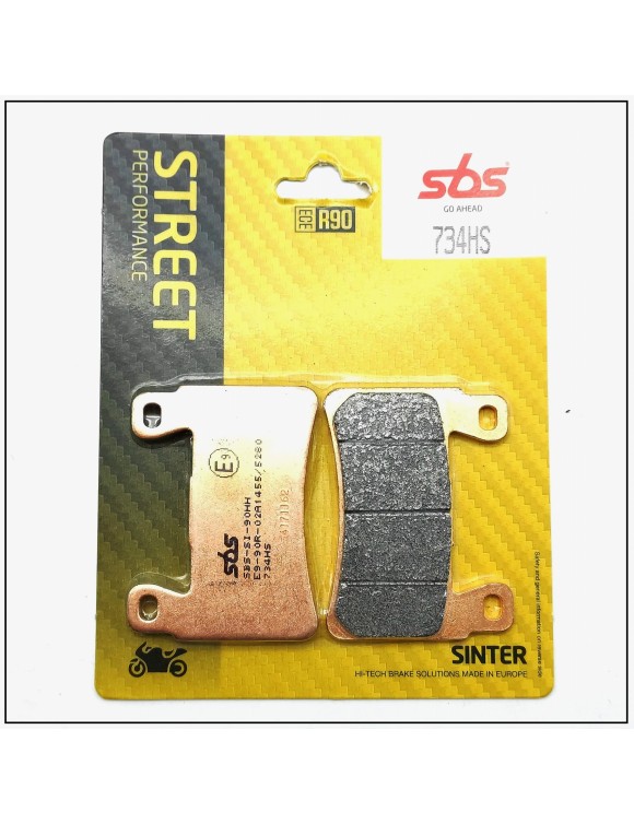 Coppia pastiglie freno anteriore SBS 734HS Honda CB 400-1100-1300, CBr 600-919, vtr - 1