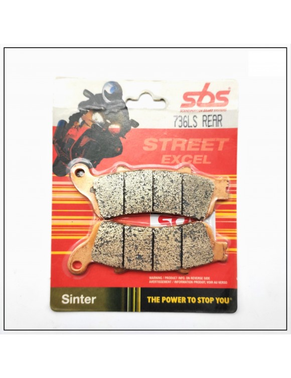 Pastillas freno traseras SBS 736LS HONDA DEAVILLA,VFR-VTX,Varadero,CB-CBR, - 1