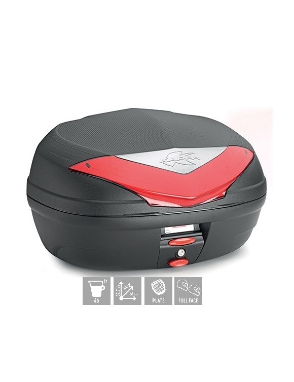 46L Monolock,carton moto/scooter,capacité 2 casques grain | Kappa k466n - 1