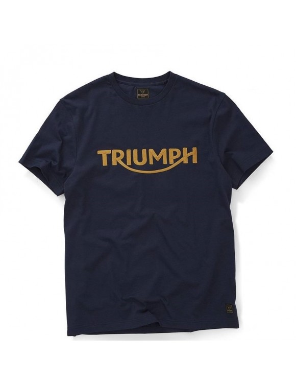 Motorcycle Men's T-shirt in Cotton Triumph Bamurbgh Black Iris