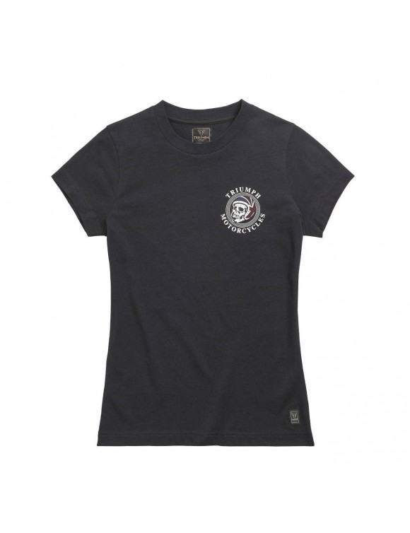T-shirt da donna in cotone originale Triumph boleigh nero mtss21018 - 1