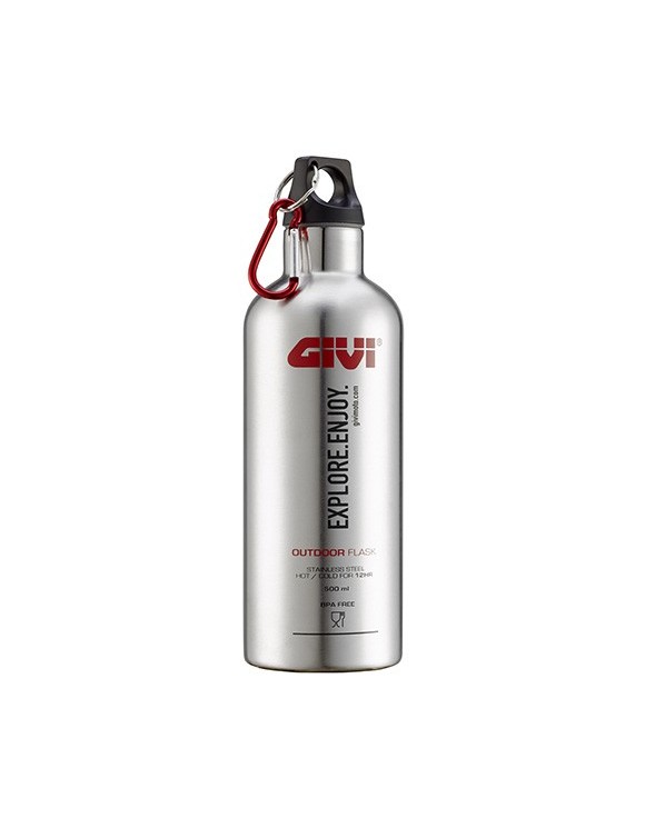 Botella agua acero inoxidable GIVI STF500S 500 ml agua gris - 1