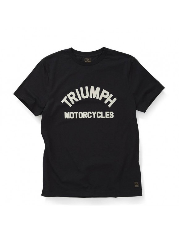 Motorcycle Men's T-shirt in Cotton Triumph Burnham Black Jet