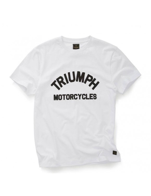 T-shirt motorrad männer in baumwoll triumph burnham weiß