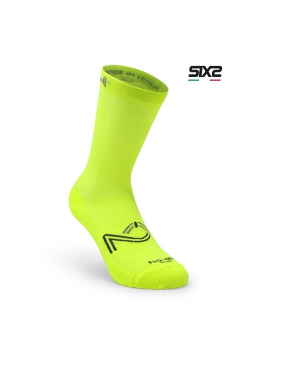 Sports Technical Socks Long Breathable Antibacterial NO-ON Yellow Fluo