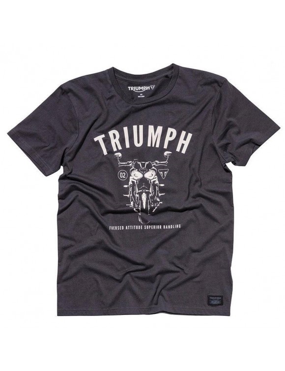 Maglietta t-shirt a maniche corte originale Triumph 100% cotone cann tee nero - 1