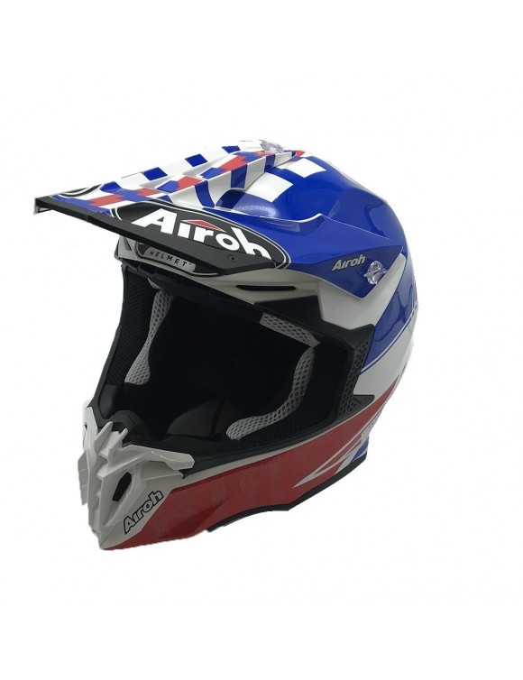 Motorcycle Helmet Cross Airh Twist 2.0 Tech Blue Gloss White/Blue