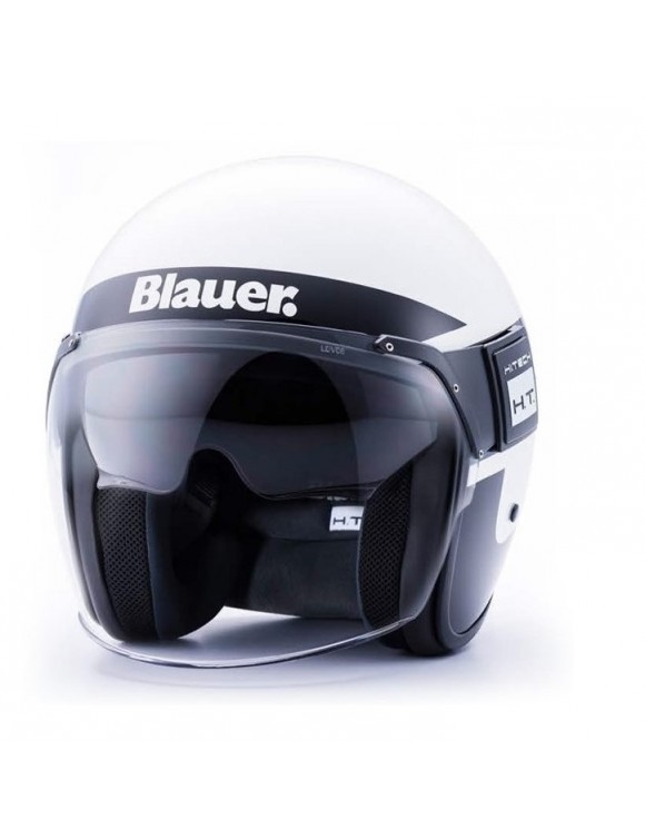 Jet Motorcycle Helmet/Scooter Blauer Pod Stripes White/Black/Gray Titanium