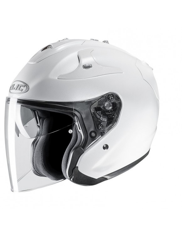 Motorcycle Helmet Jet Jet Fiberglass Jet FG-Jet White Pearl