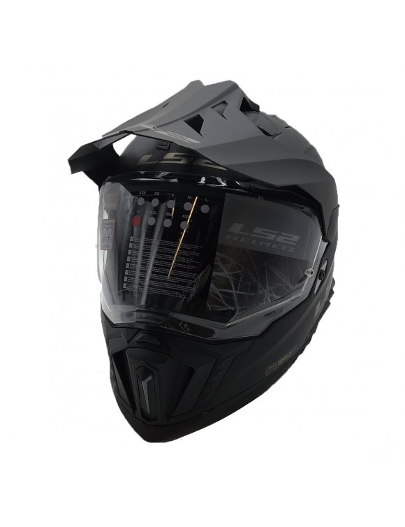 Casco Moto Integrale in HPFC LS2 MX701 Explorer Solid Matt Nero Opaco - 2