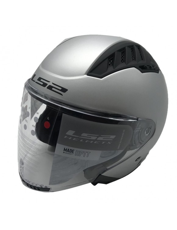 Jet LS2 Motorcycle Helmet Of600 Silver Copter