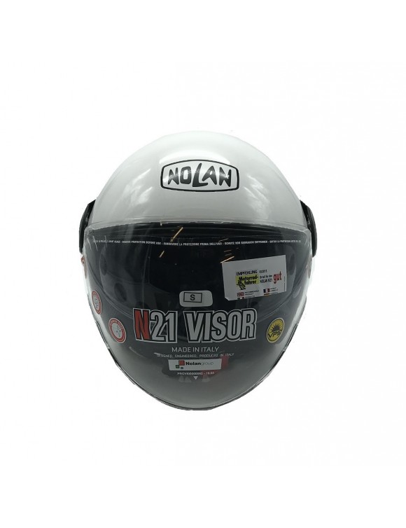 Motorcycle helmet Jet in polycarbonate Nolan N21 Visor Cassic white 5