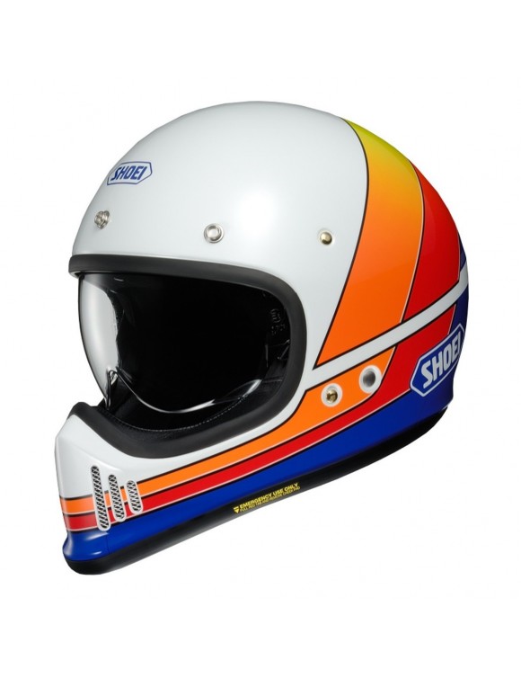 Full length motorcycle helmet Shoei Ex-Zero Equation TC-2 White/Orange/Blue