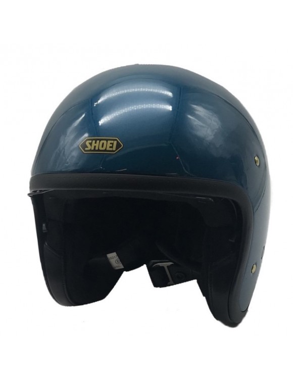 Jet motorcycle helmet in AIM Shoei J.O. blue lagoon