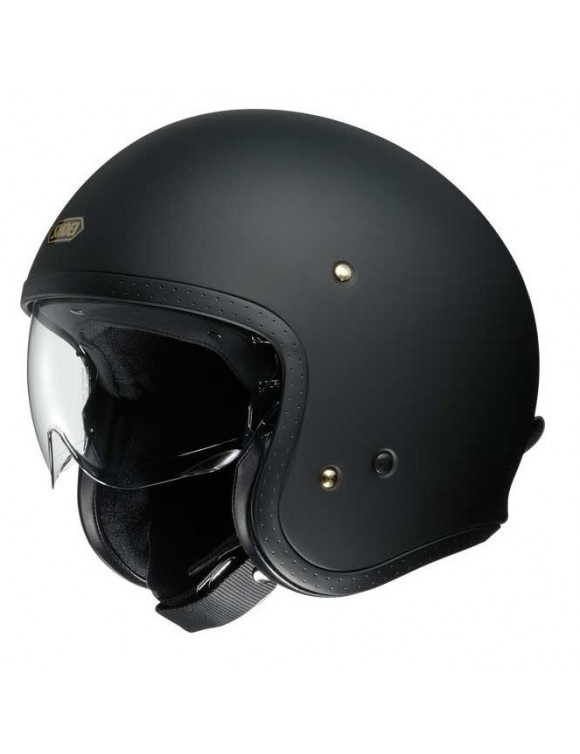 Motorcycle helmet jet scooter in multi-composite fibers shoei j-o black