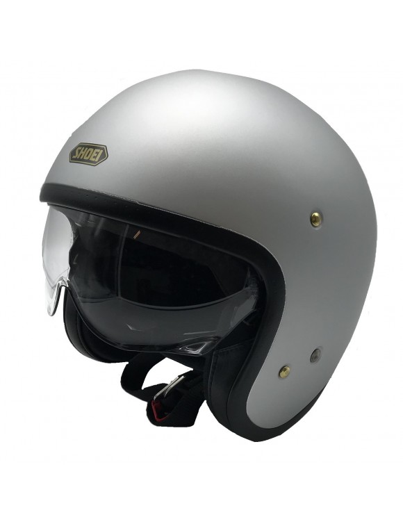 Motorcycle helmet Jet in AIM Shoei J-O light silver matt
