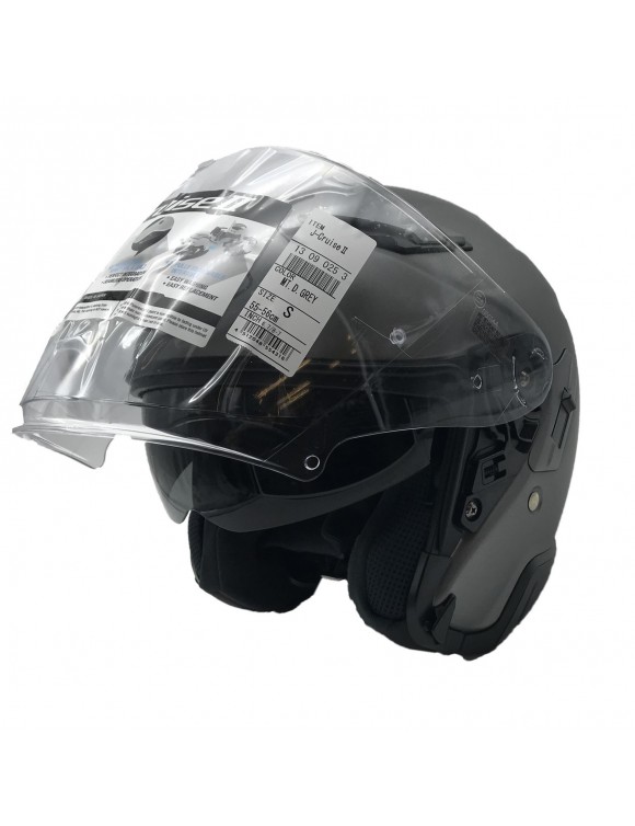 Jet motorcycle helmet micrometric closure shoei j-cruise ii monochrome dark gray