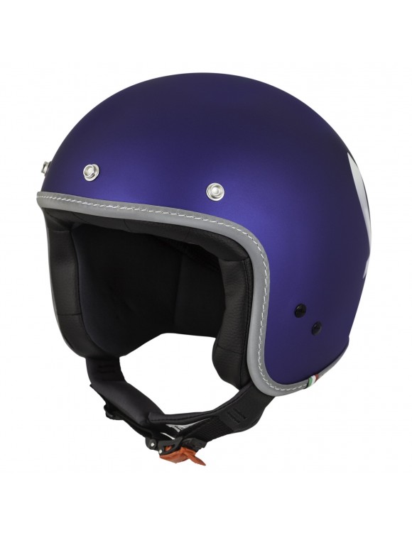 Jet-Roller-Helm -Logo Piaggio Vespa Blue Cobalt