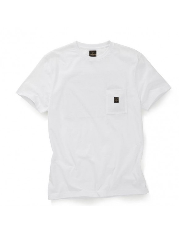 T-shirt moto uomo in cotone Triumph ditchling bianco - 1