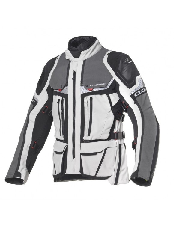 Motorcycle Jacket Man 4 Seasons Clover Crossover-4 Black/Gray WP Airbag
