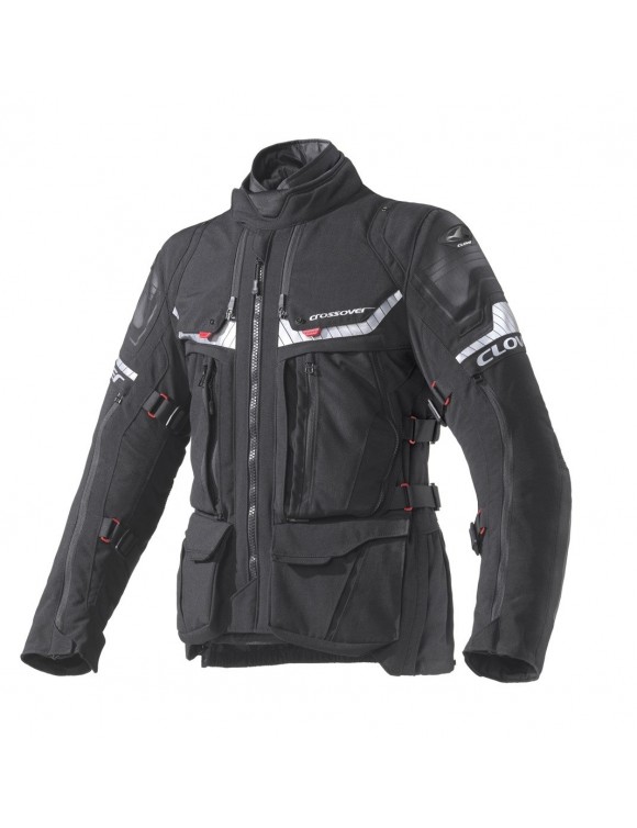 Men's Winter Motorcycle Jacket Clover Crossover-4 Protections Black WP Airbag