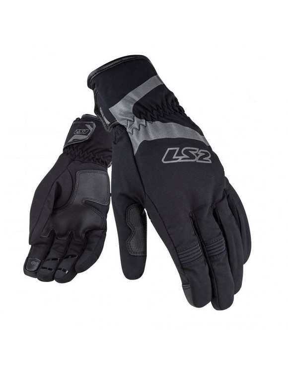 Guanti uomo moto invernali impermeabili/touchscreen LS2 urbs wp nero - 1