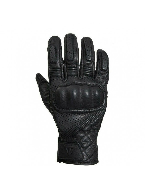 Motorbike gloves in breathable leather with Triumph Harleston protections