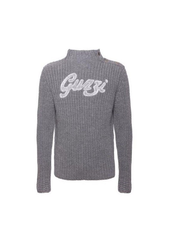 Mixed gray sweater Merino wool Moto Guzzi 606745m