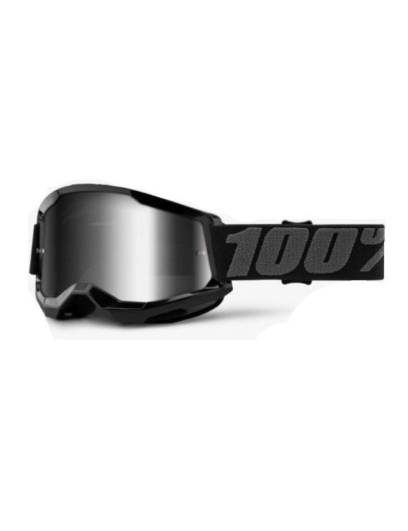 Goggles 100% layer glasses mask 2 black with silver mirror lens