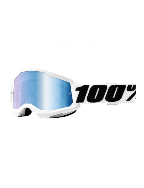 Goggles glasses 100% layer 2 Everest with blue mirror lens