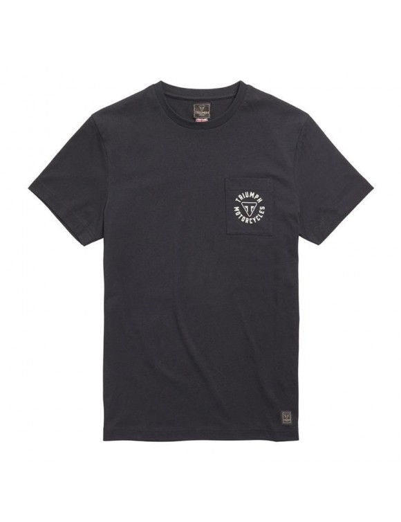 Men's T-shirt in Cotton Triumph Newlyn Black Jet MTSS21028