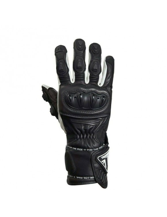 Triumph Triple Motorcycle Motorcycle Gloves Black/White