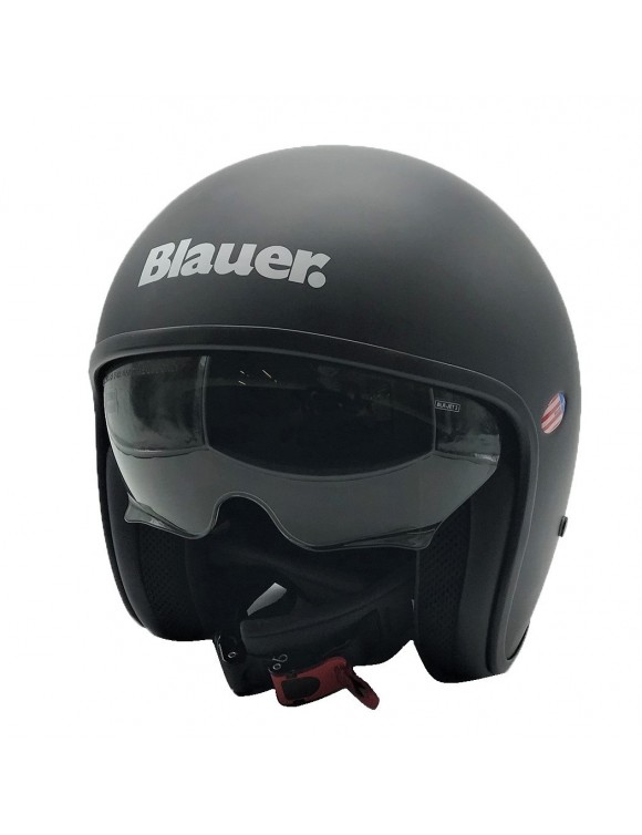 Motorcycle Helmet Jet Glass Fiberglass Blauer Pilot 1.1 Black H07