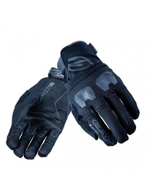 Waterproof winter motorcycle gloves with black E-WP protections 81277