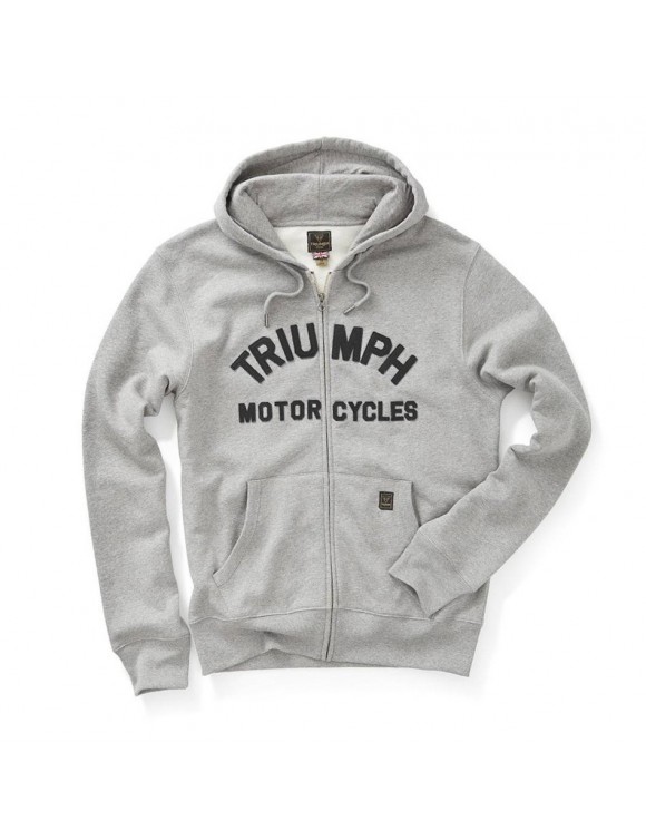 MOTORCYCLE Herren Zip Sweatshirt Triumph Lavenham grau Melange Msws20003