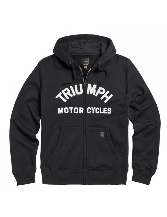 Motorcycle Sweatshirt Man in Cotton With Zip Triumph Lavenham Black MSWS20005