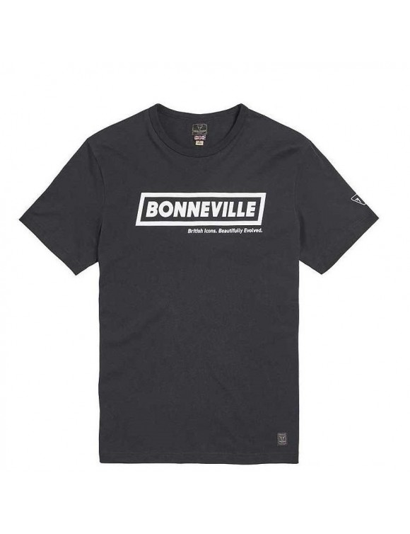 T-shirt da uomo in cotone maniche corte Triumph Bonneville nero mtss21600