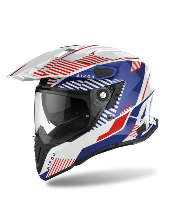 Fully motorcycle helmet AIROH COMMANDER BOOST WHITE Blue CMM18