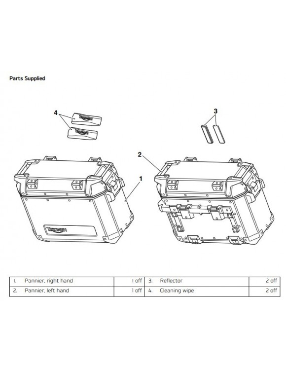 Pareja Suitcasas laterales Expedición aluminio Triumph Tiger 1200 CXA/XRT/XCX - 2