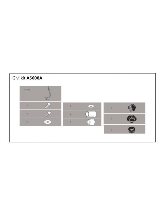 Kit attacchi parabrezza GIVI a5608a per Piaggio Vespa Primavera e Sprint - 2