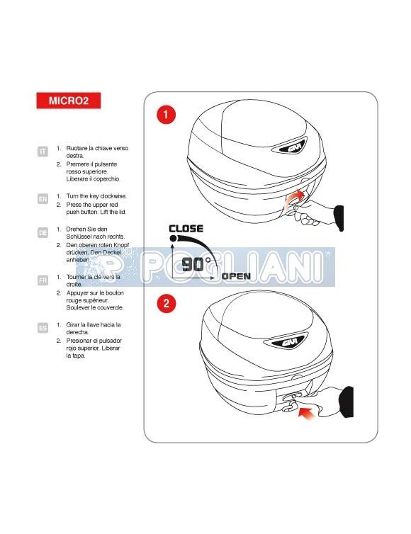 Kit scooter scooter moto avec plaque GIVI E300N2 Noir 30LT - 2