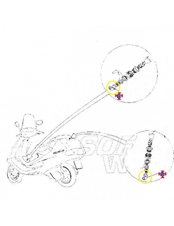 Cappuccio serratura 562238 per Piaggio Hexagon125/250, Super Hexagon125 - 2