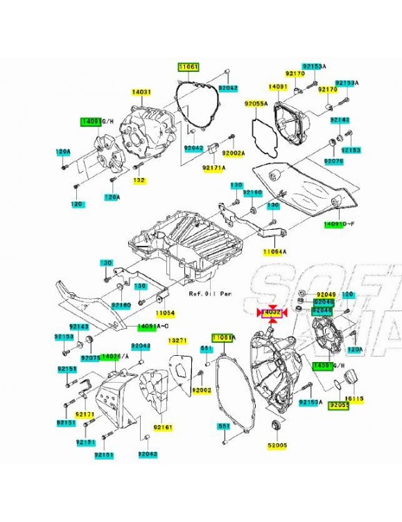 Motorabdeckung Abdeckung Side Fruction Novo Kawasaki Z1000 - 4 Motorabdeckung Abdeckung Side Fruction Novo Kawasaki Z1000 - 4