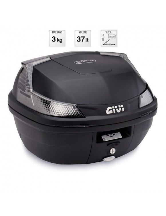 Komplett 37L GIVI B37NT Top Kit + Beverly 125IE/300IE/350 Gepäckträger - 2