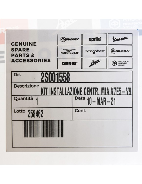Kit installazione originale 2s001558 per multimedia system Moto Guzzi v7/v9 e5 - 4