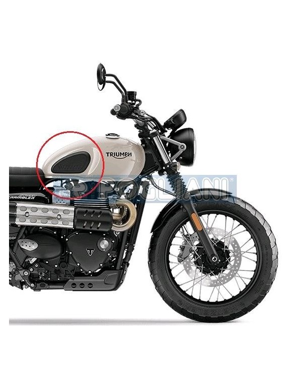 Paire de genouillères d'origine en caoutchouc pour Triumph Street Scrambler 1200 xc/xe - 2