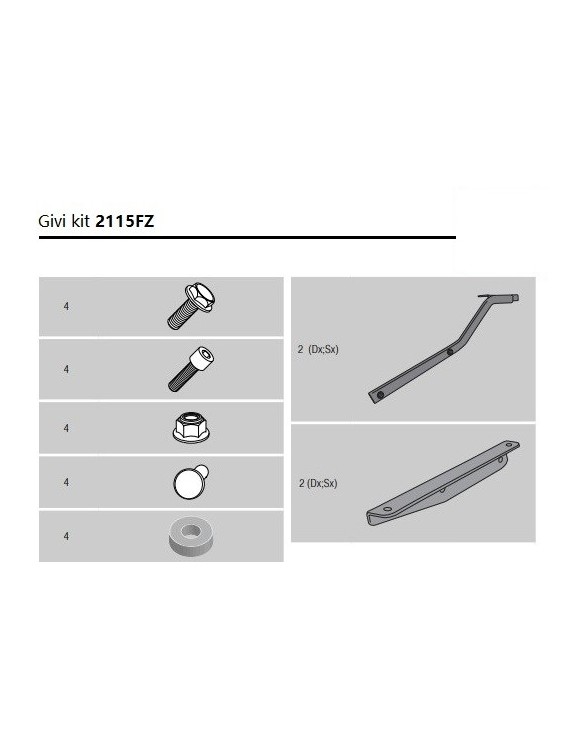 GIVI 2115FZ Rear Attack Monokey/Monolock Yamaha XSR900/MT-09 - 2
