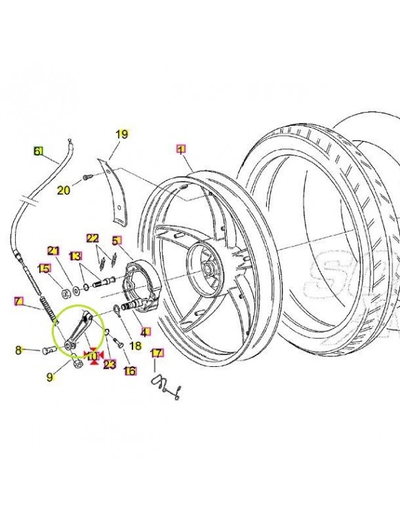 trol lever Opening jaws Rear wheel AP8118576 Aprilia Scarabeo 100 - 5 trol lever Opening jaws Rear wheel AP8118576 Aprilia Scarabeo 100 - 5