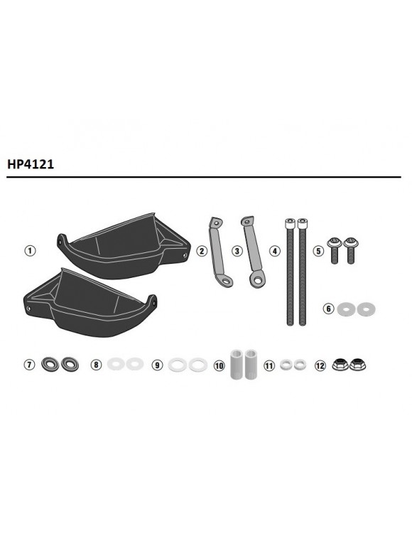 GIVI HP4121 Schwarze Handprotektoren für Kawasaki Versys-X 300, Windschutz - 2 GIVI HP4121 Schwarze Handprotektoren für Kawasaki Versys-X 300, Windschutz - 2