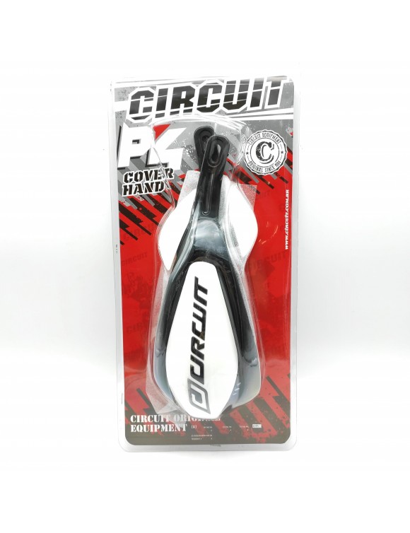 Kit coppia paramani moto universale Circuit p4 pm022-212 nero-bianco - 2